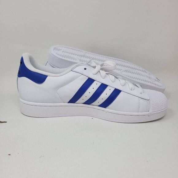 adidas Superstar II 2 White Blue JQ4729 US size 13 UK 12.5 Shell Toe Sneaker - Picture 3 of 9